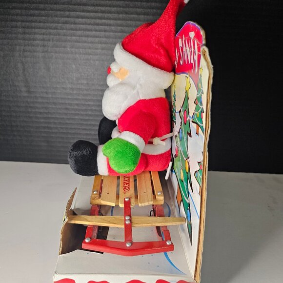 Jolly Santa Plush by Gund On Radio Flyer Sled Toy Inbox - Picture 6 of 9
